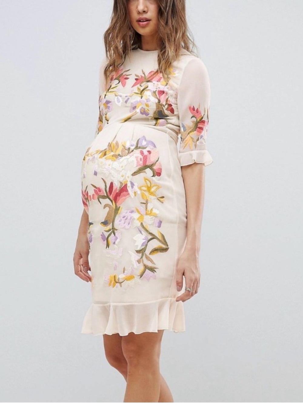 NWT Hope & Ivy Maternity Embroidered Dress size US 6